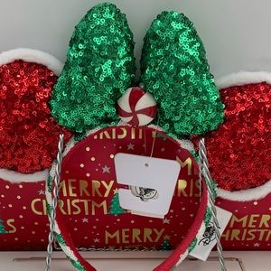 Disney Parks Minnie Ears Mickey Very Merry Christmas  headband